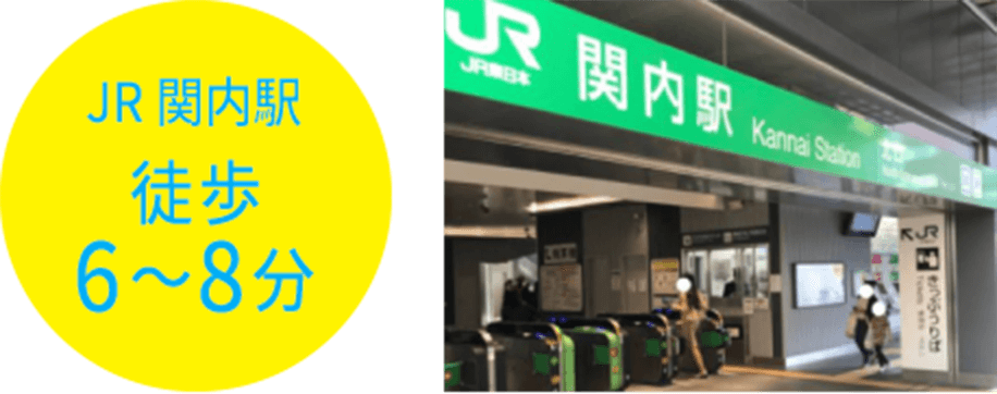 JR関内駅徒歩６〜８分